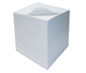Poznámková kocka papierová   9,0x9,0x9,0cm biela