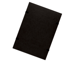 Documents Folder A4 RainbowLine, cotton, bothside cover, pressboard Black 