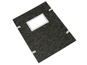 Documents Folder A4 BlackSkyLine, marble, cotton, label, bothside cover 