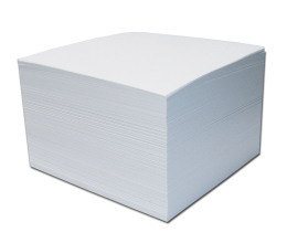 Poznámková kocka papierová   8,5x8,5x4,0cm biela, náhradná náplň