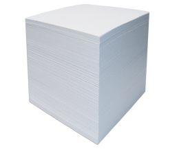 Poznámková kocka papierová   8,5x8,5x8,0cm biela náhradná náplň