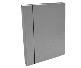 Document File A4/30 PP with elastic holder, Grey 