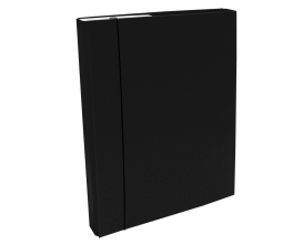Document File A4/30 PP with elastic holder, Black 