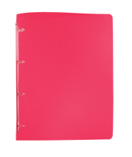 Poradač 4-krúžkový A4  2 cm PP Lines (priehľadný) rúžový