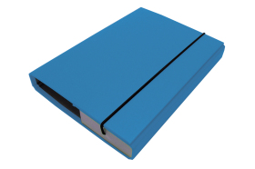 Document File A5/30 PP with elastic holder, Blue Light 