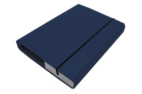 Box na spisy s gumkou A5/30 PP modrý tmavo 
