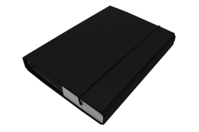 Box na spisy s gumkou A5/30 PP čierny