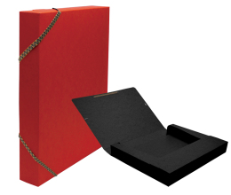 CAESAR Box na spisy A4, prešpán 4 cm, červený