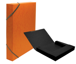 CAESAR Box na spisy A4, prešpán 4 cm, oranžový