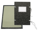 Documents Folder A4 EcoSkyLine, marble, white PES, label, outside cover  - Obrázek