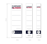 CAESAR Office - štítek na pořadač zasouvací 50 x 157 mm, 10 ks