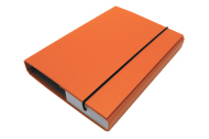 Box na spisy s gumkou A5/30 PP oranžový
