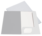 CAESAR Office - mapa odkládací A4 dvouklopá, výsek na vizitku, bílá lepenka 50 ks