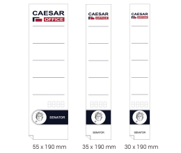 CAESAR Senator - štítek na pořadač, samolepicí 35 x 190 mm, 10 ks