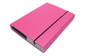 Box na spisy s gumkou A5/30 PP ružový 