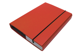 Box na spisy s gumkou A5/30 PP červený