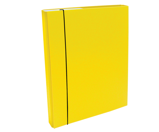 Box na spisy s gumkou A4/30 PP žltý 