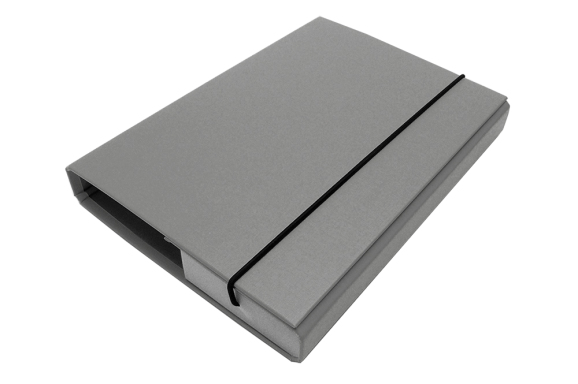 Document File A5/30 PP with elastic holder, Grey 