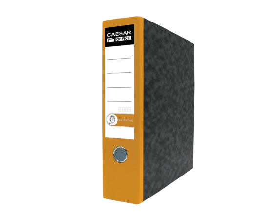 Lever Arch File A4/80 Executive, Compressor Bar - colored spine Yellow 