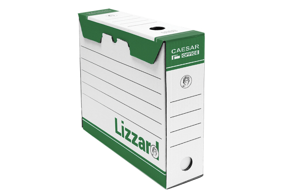 Archivační krabice A4 Lizzard 340x305x85mm zelený potisk