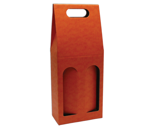 Carry box on 2 bottles of wine VINKY-2 RainbowLine Orange