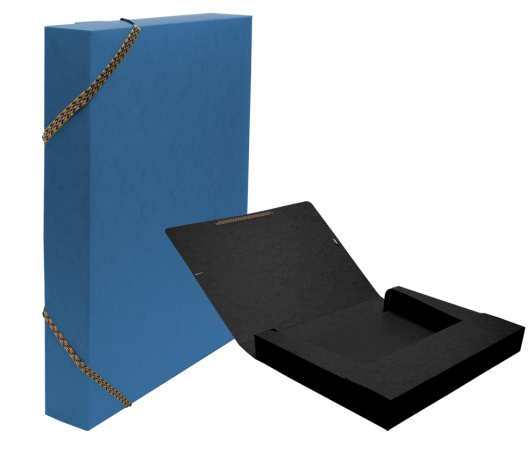CAESAR Box na spisy A4, prešpán 4 cm, modrý